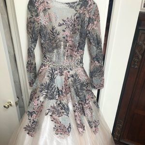 Colors Couture long sleeve ball gown